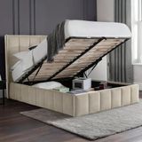 Cream Storage Beds